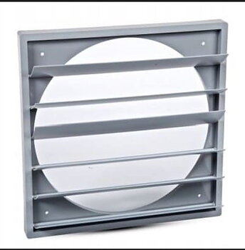 Harmann Ventilatoren Yttre Ventilationsgaller med Gravitationsjalusi 549 x 549 mm