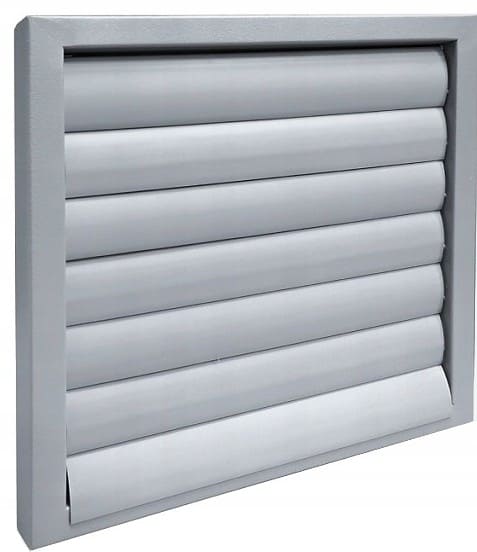 Harmann Ventilatoren Yttre Ventilationsgaller med Gravitationsjalusi 549 x 549 mm