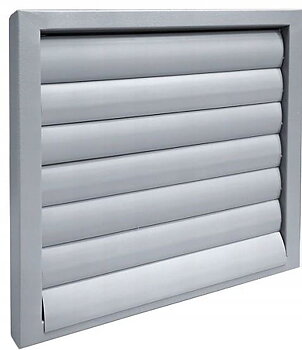 Harmann Ventilatoren Yttre Ventilationsgaller med Gravitationsjalusi 549 x 549 mm