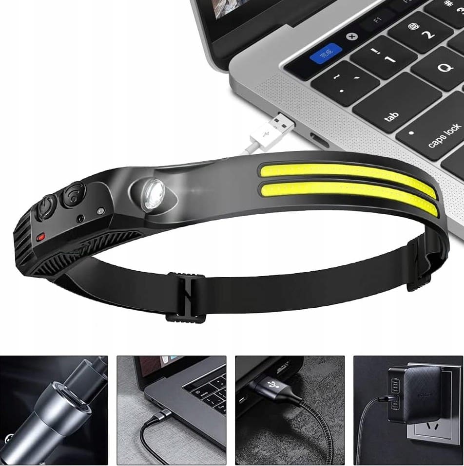 LED Pannlampa / Ficklampa med Rörelsesensor 900 lumen, Uppladdningsbar USB-C - 10