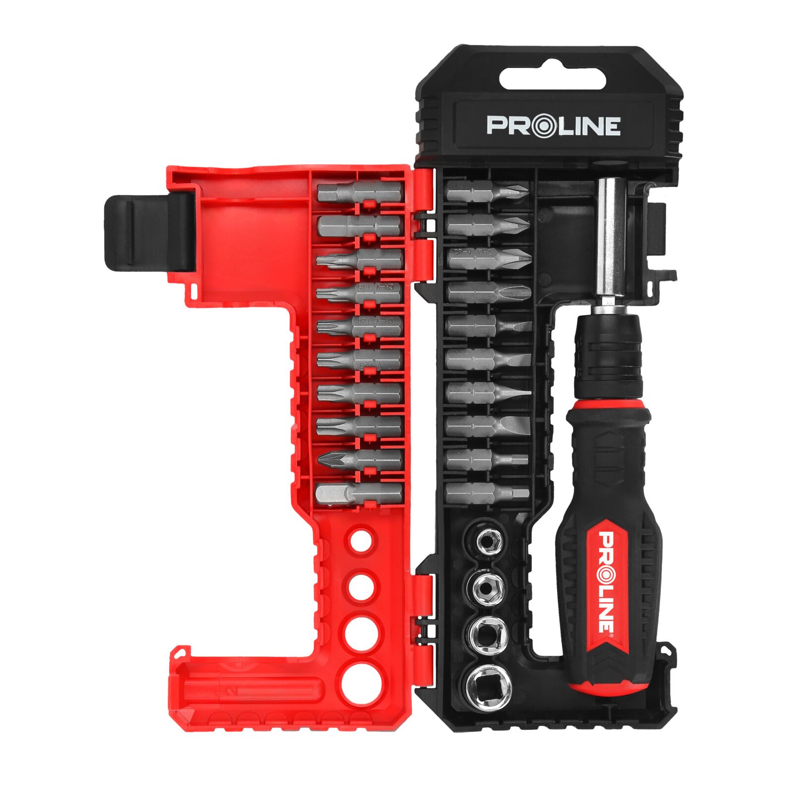 PROLINE TOOLS Bits och Hylsor set med Skruvmejsel, Proline