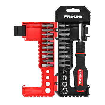 PROLINE TOOLS Bits och Hylsor set med Skruvmejsel, Proline