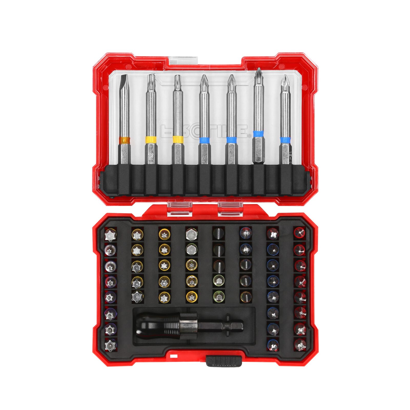 PROLINE TOOLS 57-delars Bitsats med Handtag, Proline
