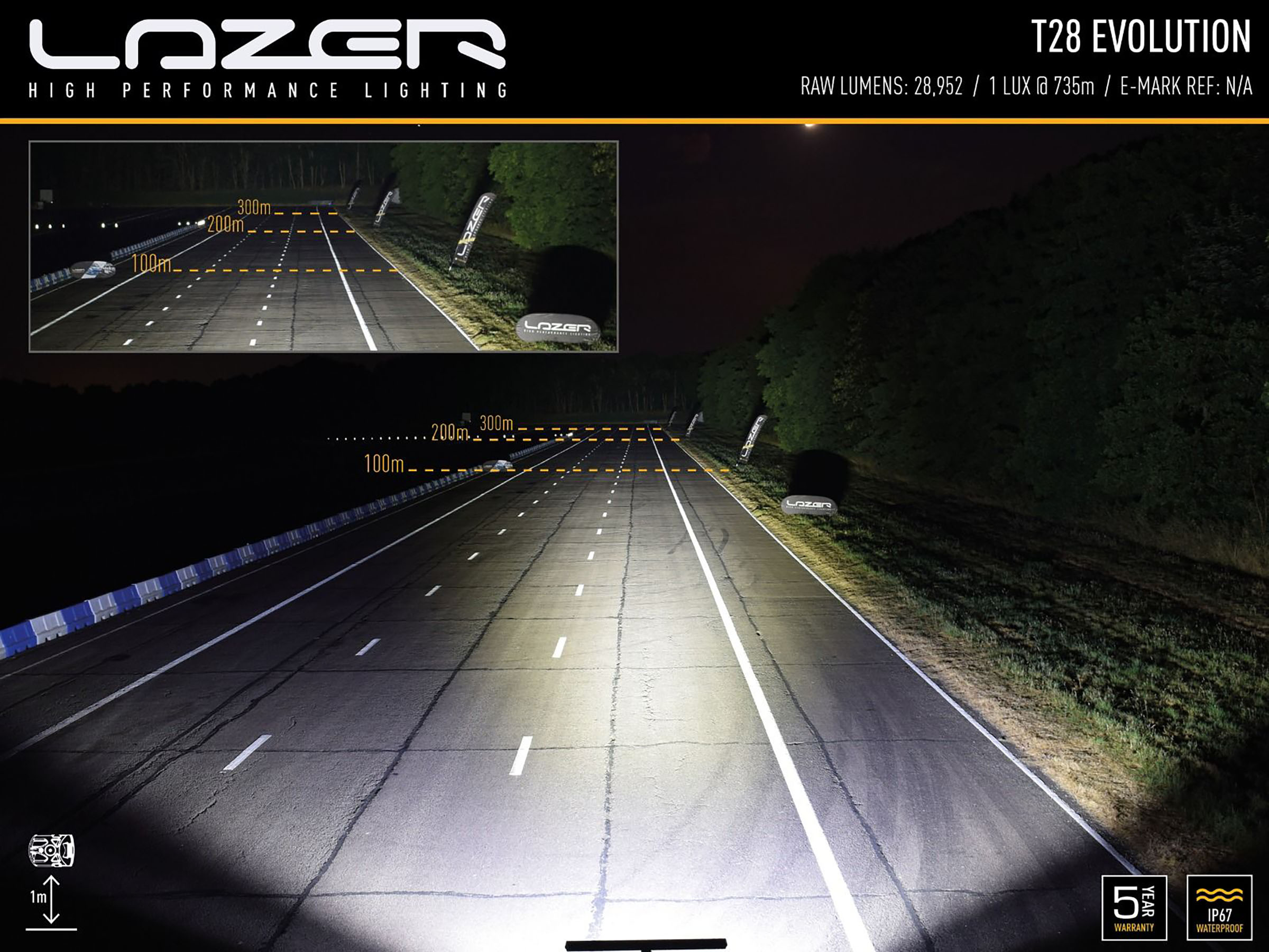 Lazer T28 Evolution extraljusramp 46" (1164 mm) - 5
