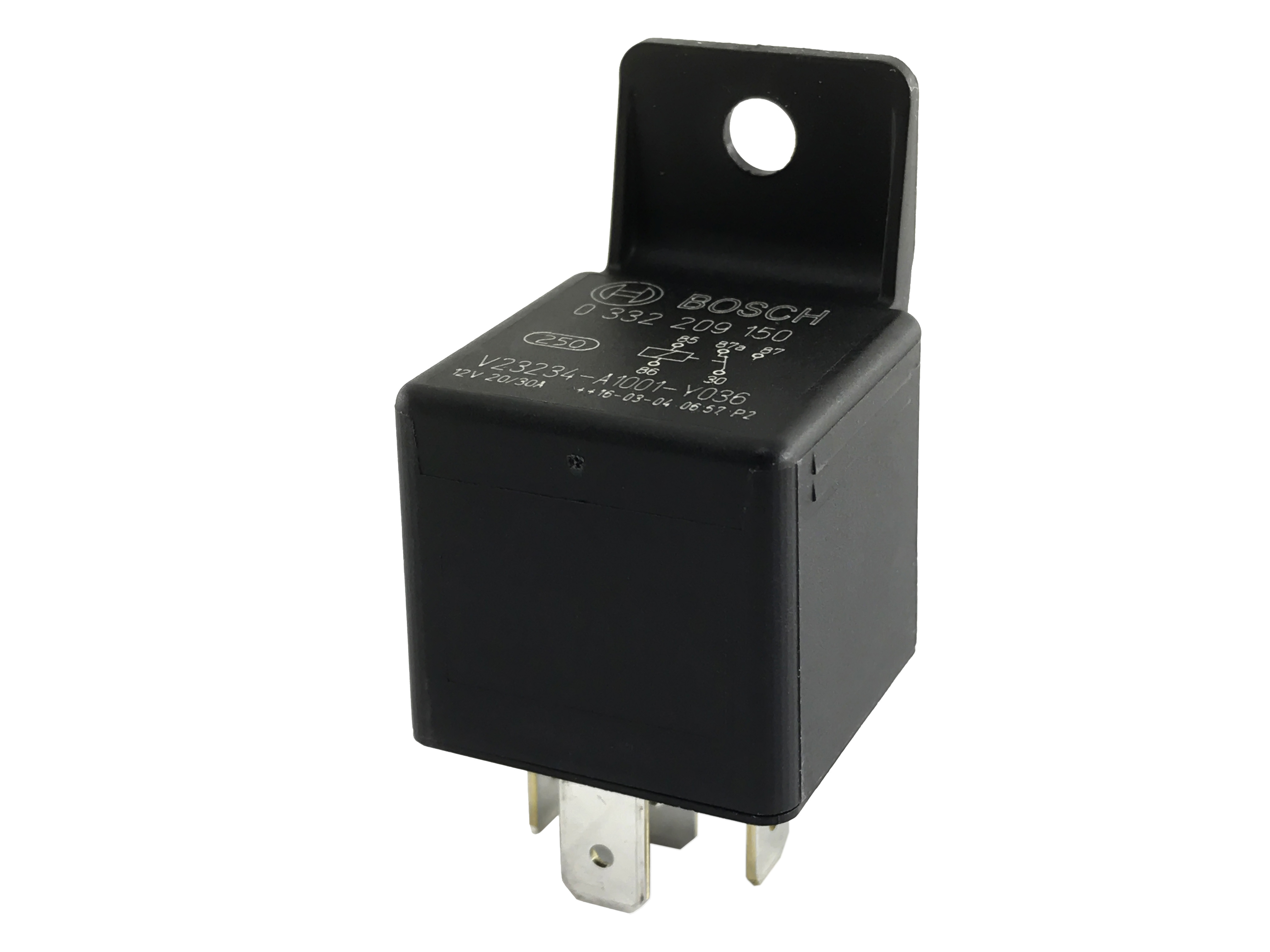 Växelrelä Bosch 5-stifts 12V 20/30A m fäste - 2