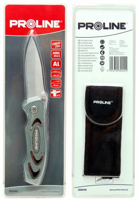 PROLINE TOOLS Universalkniv Infällbar med Förvaringsficka för Bälte, 11.5 cm, 8 cm Knivdel, 100g, Proline