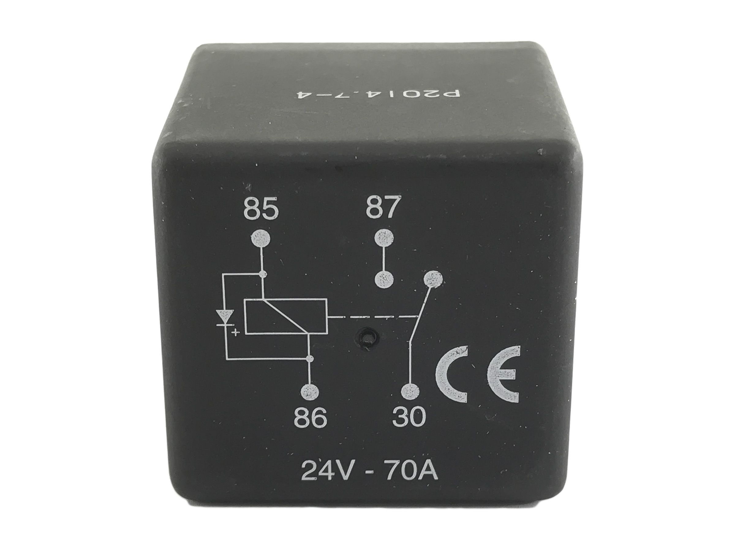 HD-relä 24V 70A 4-stift m diod u hållare (enkel) - 3