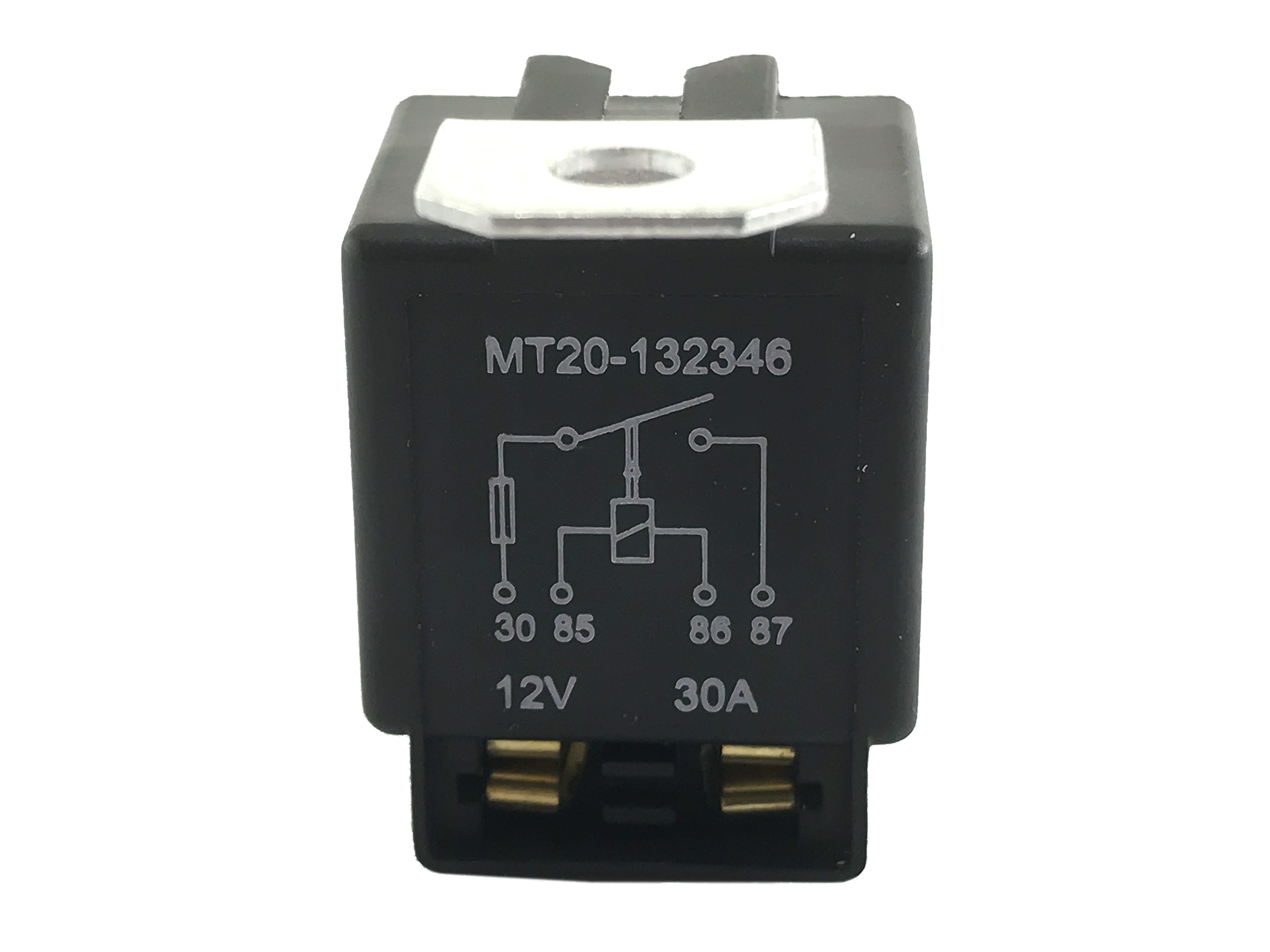 Relä 4-stifts 12V 30A med säkring - 4