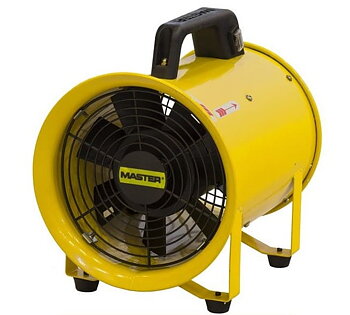 Bärbar Industrifläkt Axial 230W 1500 m³/h Gul Rörmodell, Master