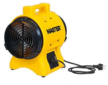 Cirkulationsfläkt Axial 250 W 750 m³/h, Bärbar Rörmodell Gul Pulverlackad, Master