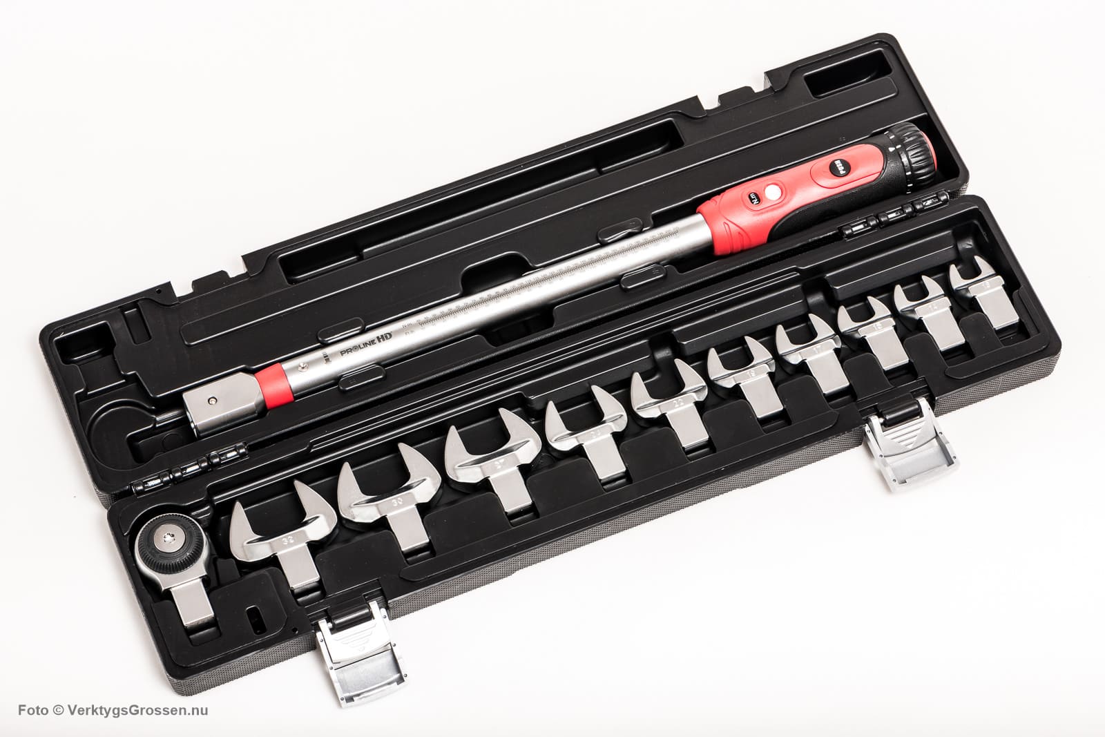 PROLINE TOOLS HD Momentnyckel 1/220-200 NM med 10 blocknyckel-fästen och hylsfäste, Proline HD - 11
