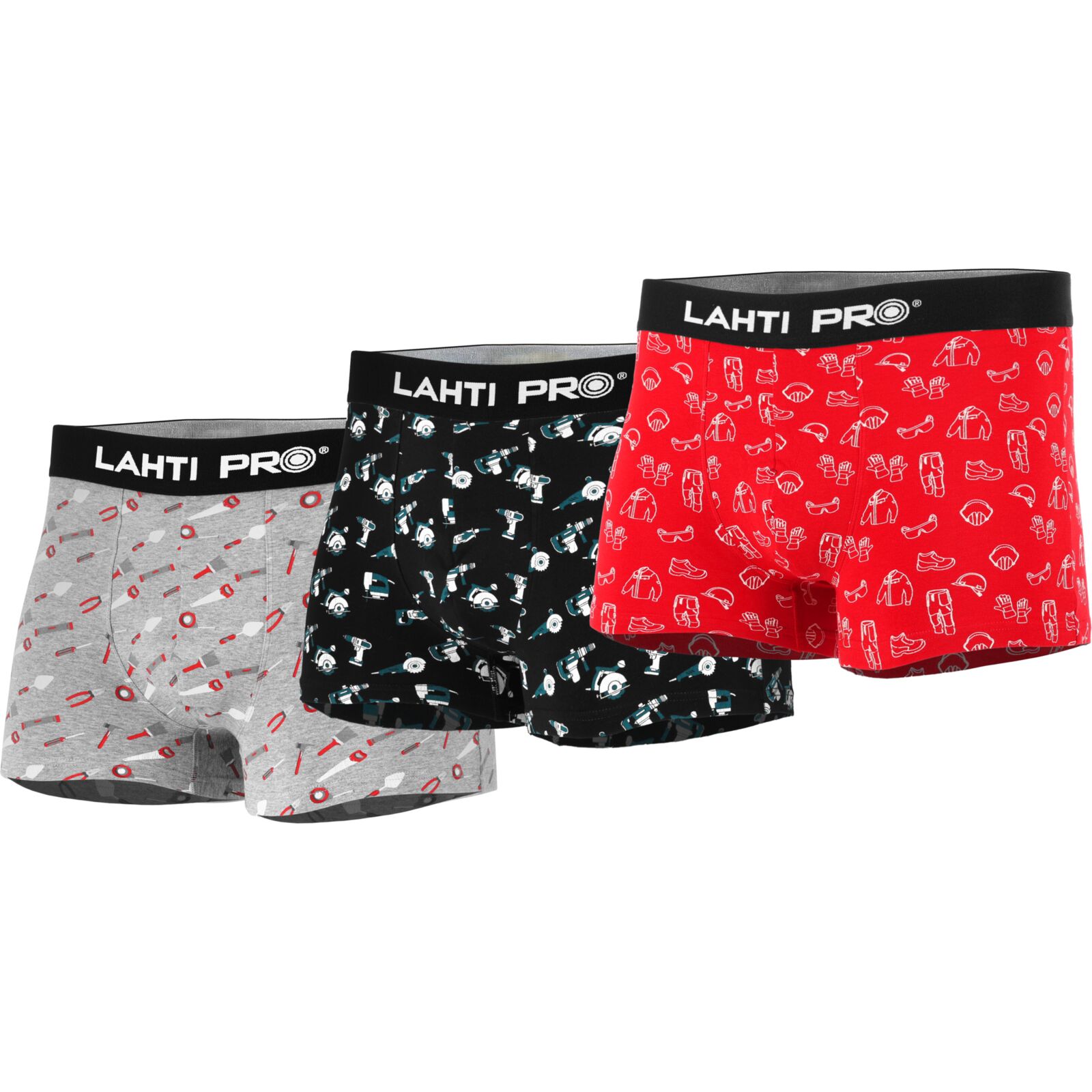 LahtiPro Herrkalsonger med Tryck – 3-pack, LAHTI (Storlek : M)