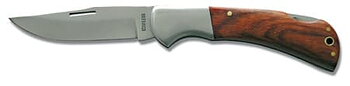 PROLINE TOOLS Universalkniv 60 mm, Ihopfällbar med Trähandtag, Rostfritt Stål, Proline