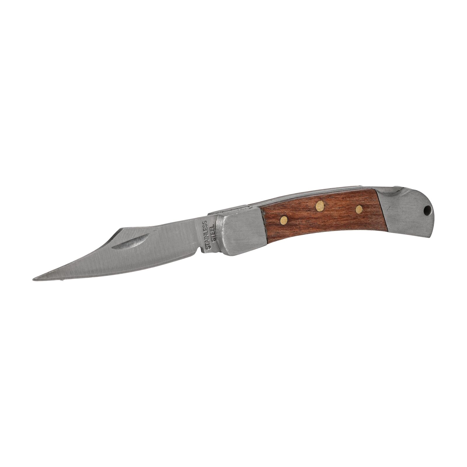 PROLINE TOOLS Universalkniv 60 mm, Ihopfällbar med Trähandtag, Rostfritt Stål, Proline - 3