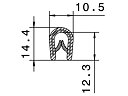 Kantskyddslist PVC 2-4 mm ljusgrå – 100 st