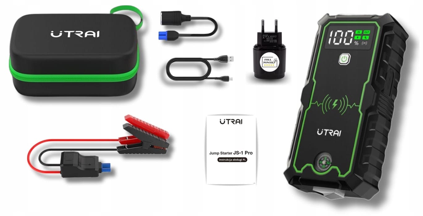 Super Kraftfull Powerbank och Booster för Snabbstart av Bilar, Starthjälp, 2500 A, 16000mAh - 13