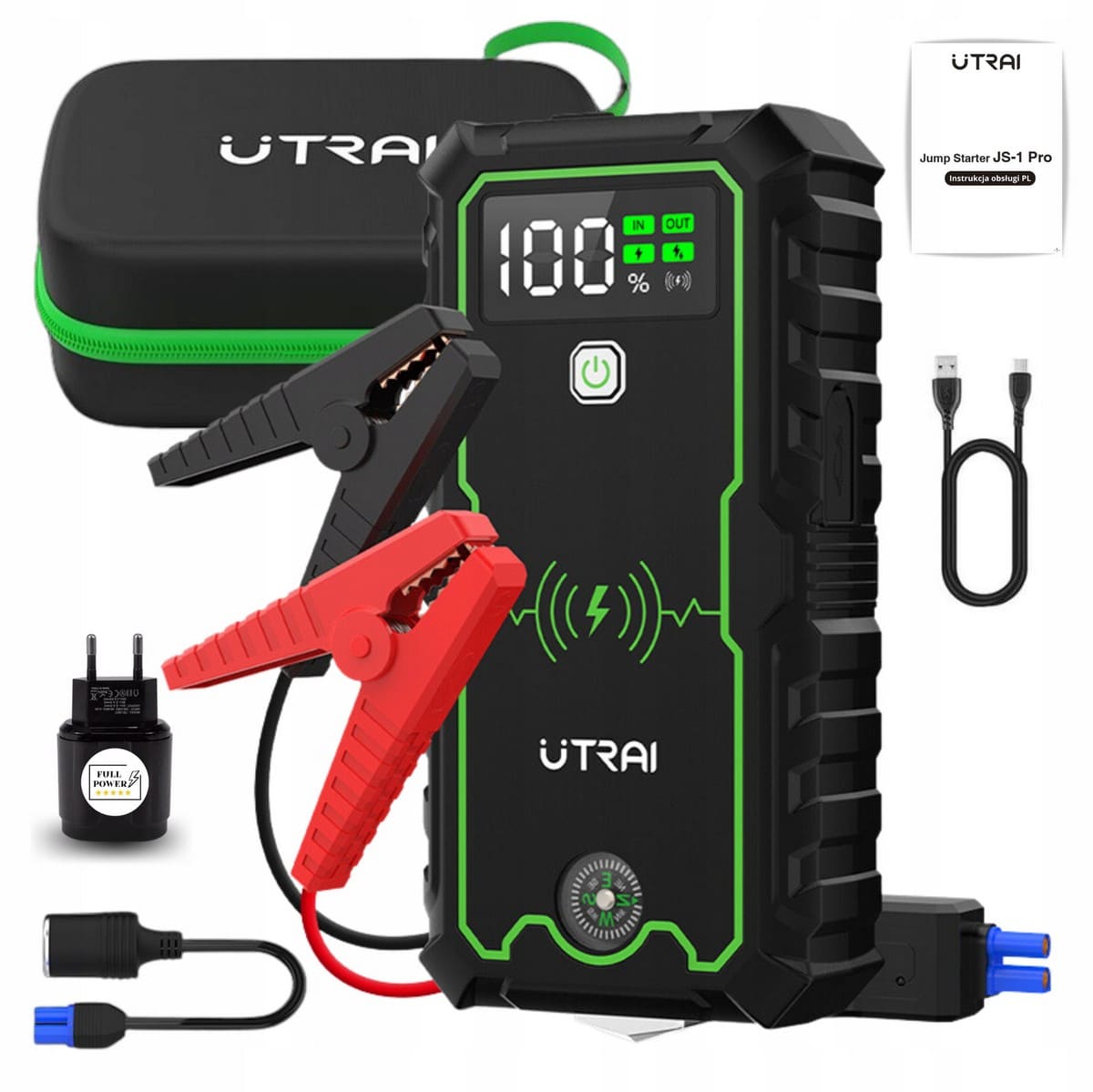 Övriga10 Super Kraftfull Powerbank och Booster för Snabbstart av Bilar, Starthjälp, 2500 A, 16000mAh