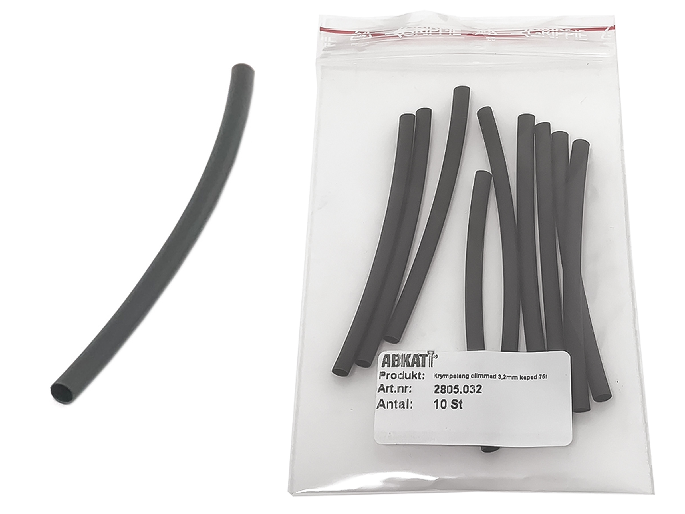 Krympslang olimmad 3,2 mm kapad 75 mm 10 st/frp