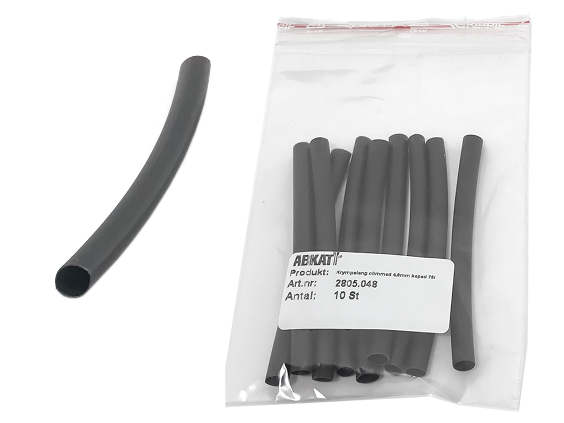 Krympslang olimmad 4,8 mm kapad 75 mm 10 st/frp