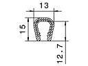 Kantskyddslist PVC 6-7 mm svart