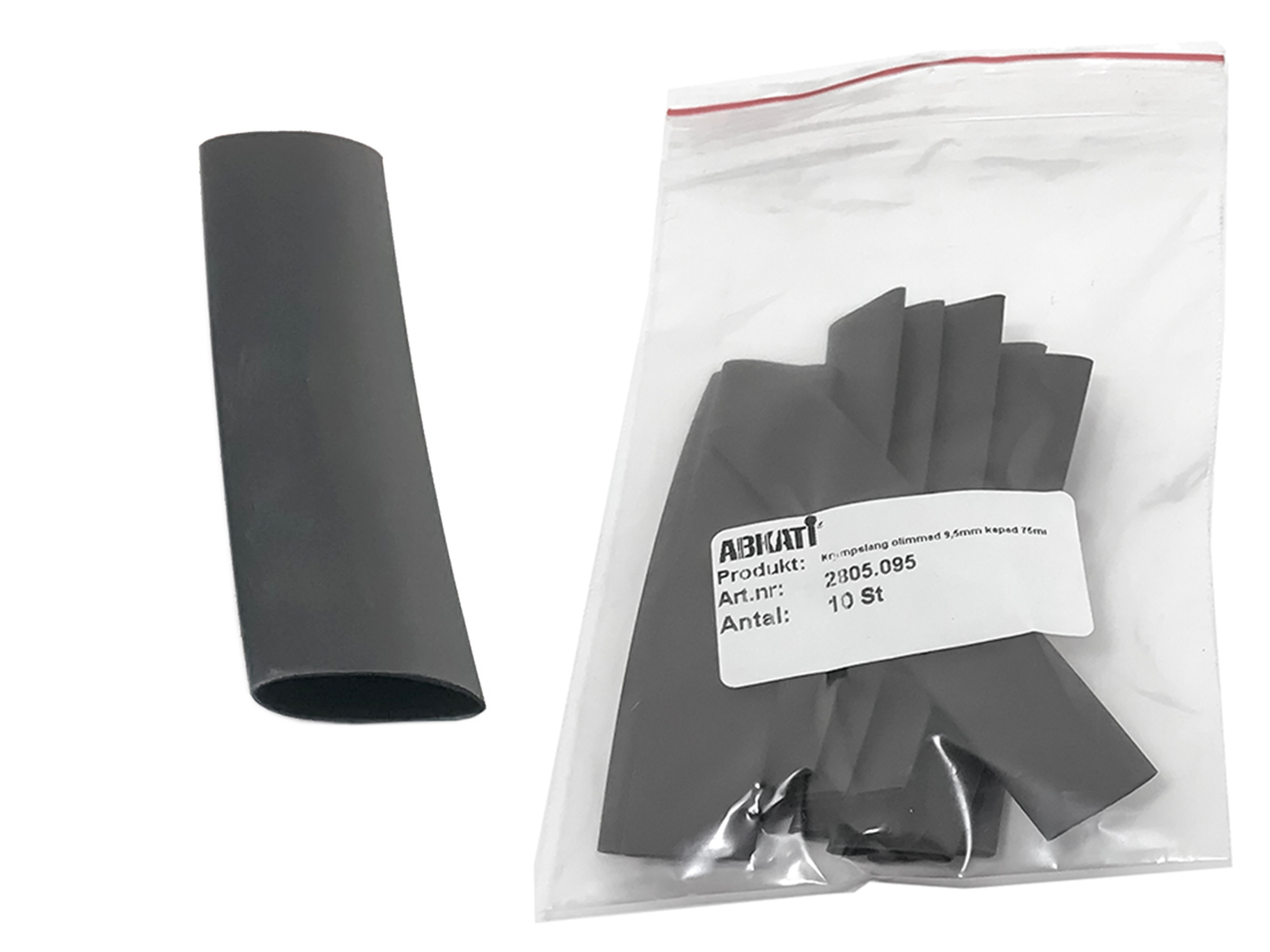 Krympslang olimmad 9,5 mm kapad 75 mm 10 st/frp