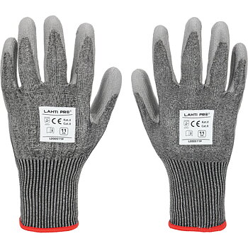 LahtiPro Arbetshandskar PU, med skärskydd F, CE, LAHTI (Handskestorlek : 9 [L] Handlängd 19,2cm Omkrets 22,9cm)