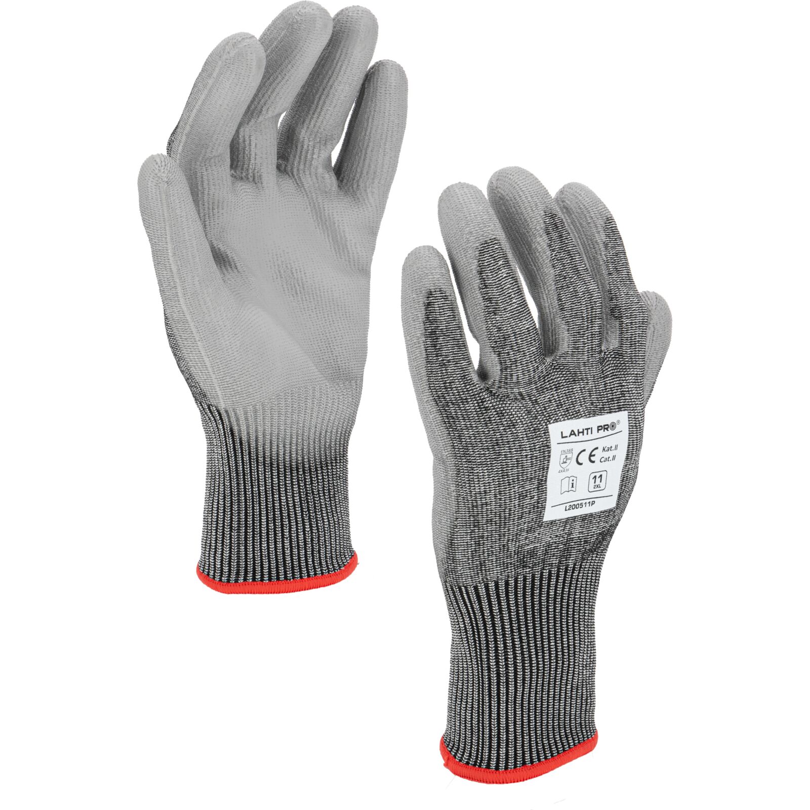 LahtiPro Arbetshandskar PU, med skärskydd F, CE, LAHTI - 9 [L] Handlängd 19,2cm Omkrets 22,9cm - 7