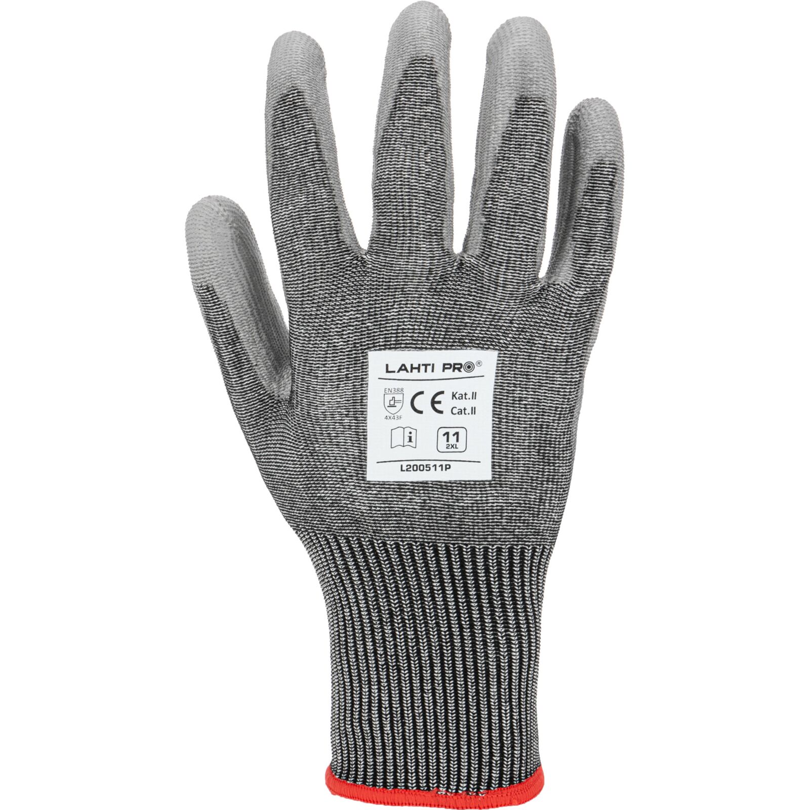 LahtiPro Arbetshandskar PU, med skärskydd F, CE, LAHTI (Handskestorlek : 10 [XL] Handlängd 20,4cm Omkrets 25,4cm) - 6