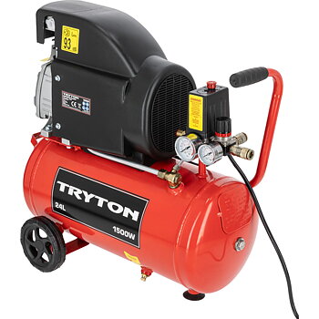 Tryton Oljekompressor, 24L, 1500W, 2Hk, 8 bar, 206L/min