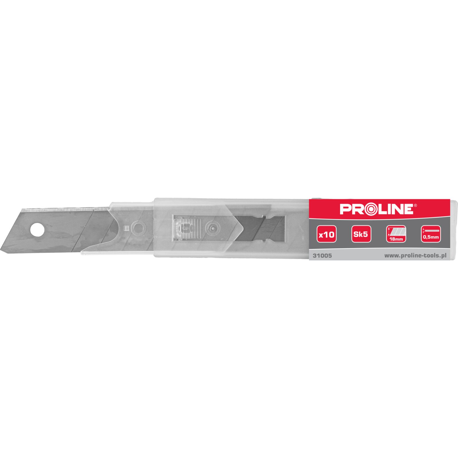 9 mm Snap On Blades (10St in Transparent Plastic Box). - 2