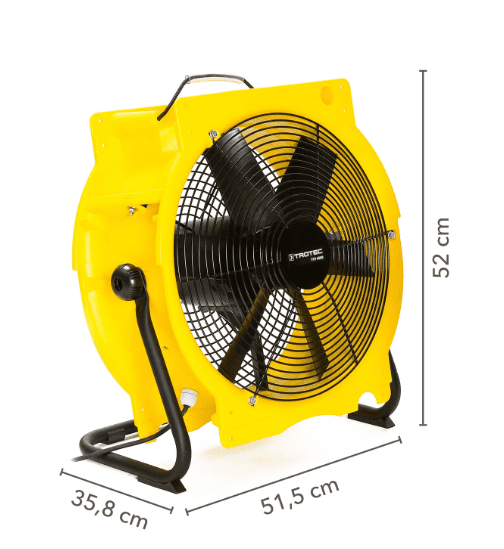 Högpresterande fläkt 51 cm 4500 m³/h, Trotec - 10