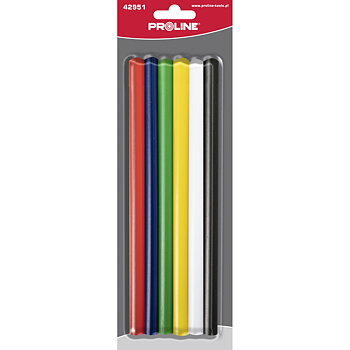 PROLINE TOOLS Färgade Limstift 11 mm, 12st, Proline