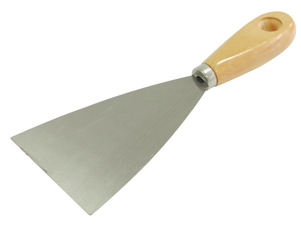 Scraper 40 mm, Hanging Whole in Light Wooden Lacquered Handle