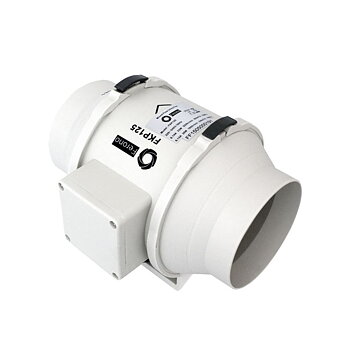 Kanalfläkt 125 mm, 284m3/h, 159Pa, 33W, rörfläkt, Ferono