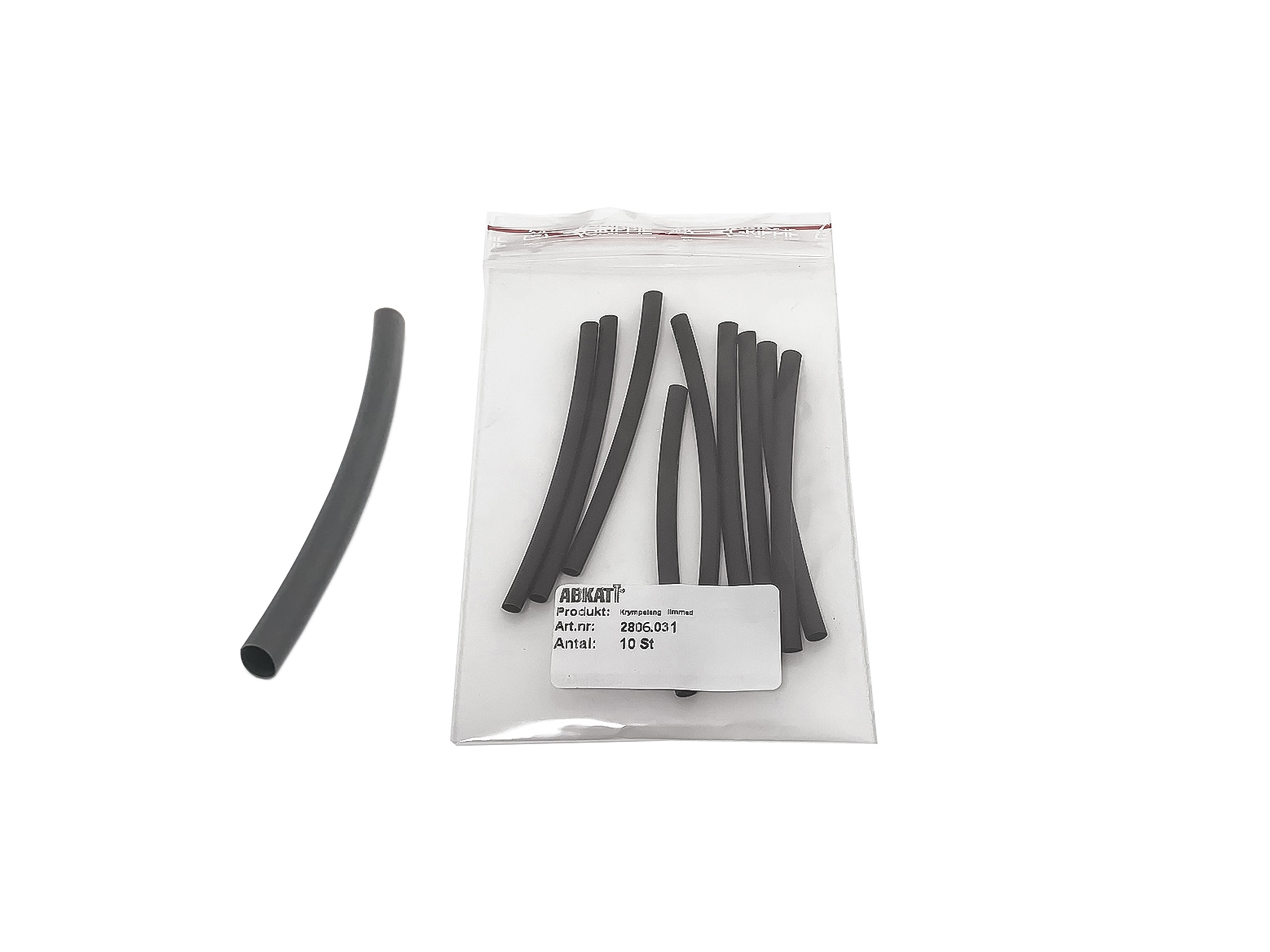 Krympslang limmad 3-1mm kapad 75mm 10 st/frp