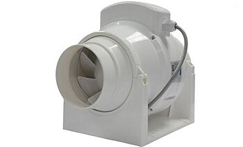 Kanalfläkt 100 mm, 193m3/h, 156Pa, 26W, rörfläkt, Ferono
