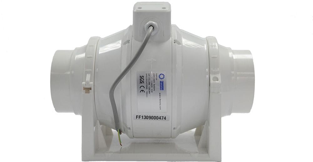 Kanalfläkt 100 mm, 193m3/h, 156Pa, 26W, rörfläkt, Ferono - 8
