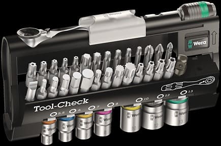 Spärrhandtag verktygsstas 38 delar, Zyklop Mini Tool-Check Automotive 1, WERA - 11