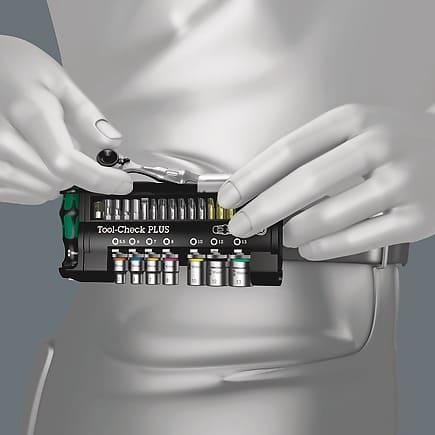 Spärrhandtag verktygsstas 38 delar, Zyklop Mini Tool-Check Automotive 1, WERA - 19