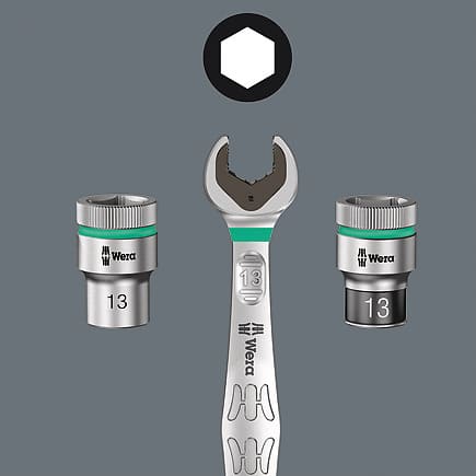 Spärrhandtag verktygsstas 38 delar, Zyklop Mini Tool-Check Automotive 1, WERA - 21