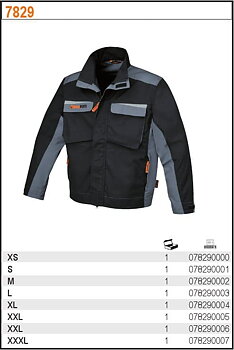 BETA TOOLS Arbetsjacka 280 g/m² Cordura® Reflexer Svart/Grå, BETA Top Line (Storlek : 2L)