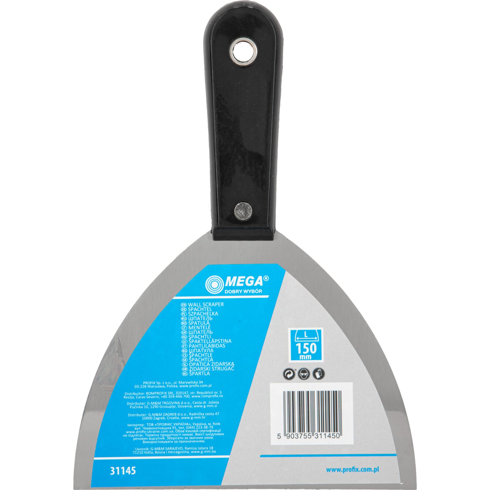 Wall Scrapers - 150 mm, Plastic Handle - 3