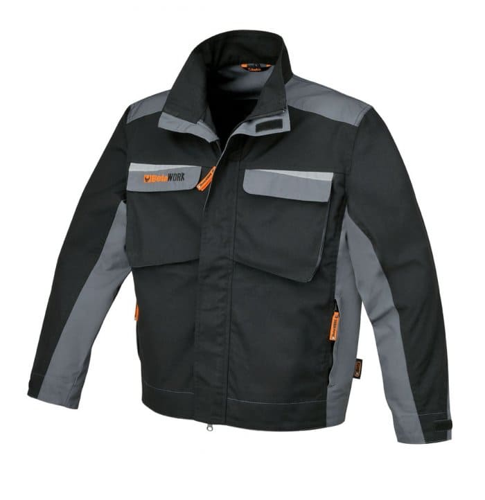 BETA TOOLS Arbetsjacka 280 g/m² Cordura® Reflexer Svart/Grå, BETA Top Line (Storlek : XL)