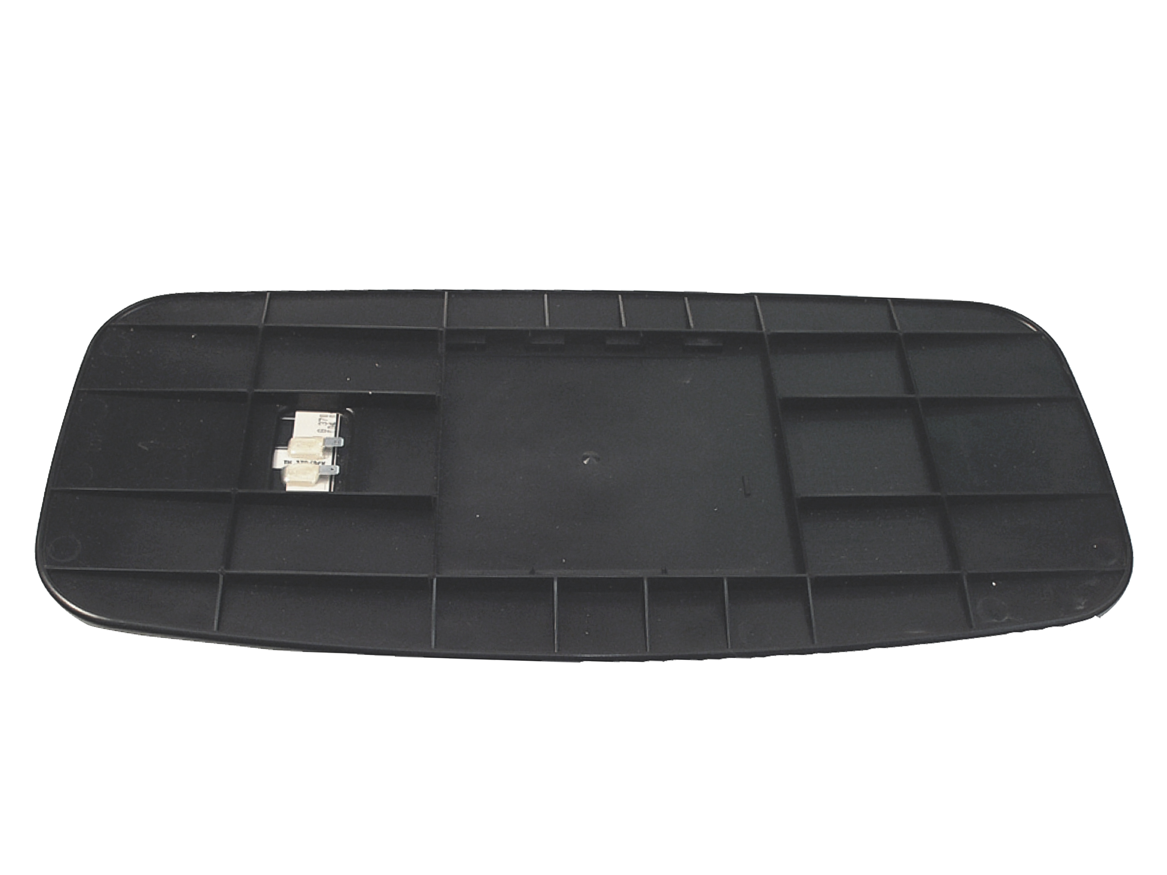 Spegelglas 433x198 mm R=1200 p plastpl 24V