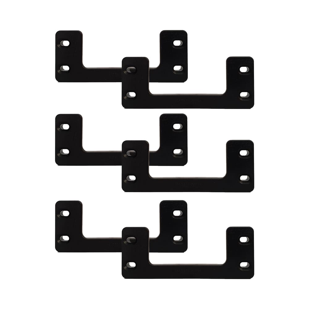 Stealth Mounts Monteringsfästen Cleat n Feet 6-pack ABS Väggförvaring Svart, StealthMounts - 4
