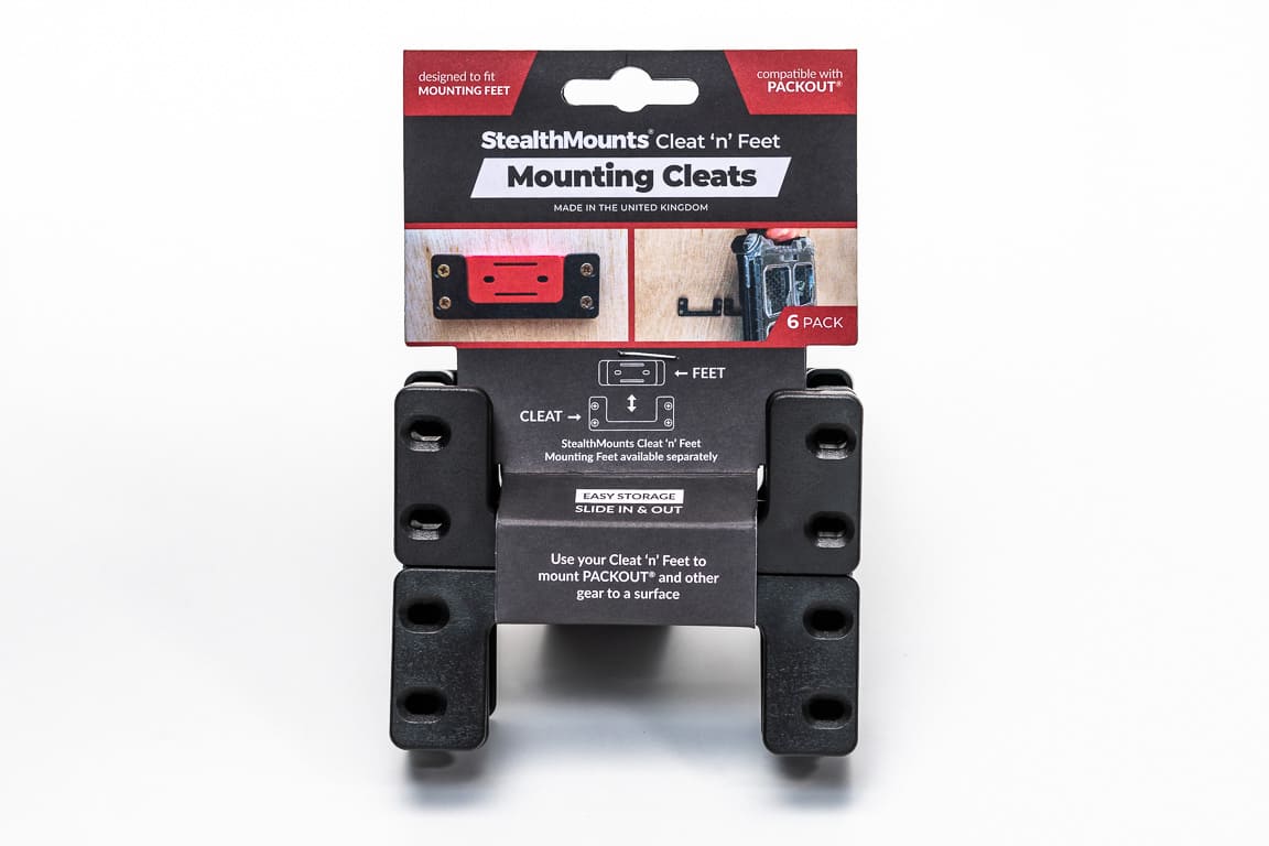 Stealth Mounts Monteringsfästen Cleat n Feet 6-pack ABS Väggförvaring Svart, StealthMounts - 7