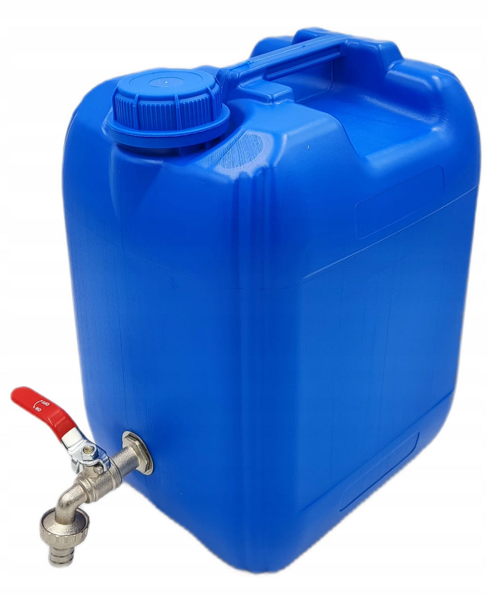 Vattendunk 20L med kran, lock, bärhandtag, plastdunk 27 x 24 x 38, 5 cm - 3