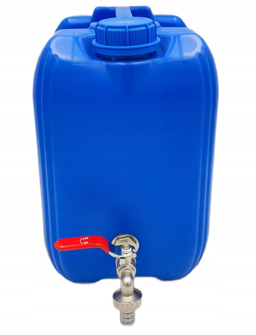 Vattendunk 20L med kran, lock, bärhandtag, plastdunk 27 x 24 x 38, 5 cm - 2