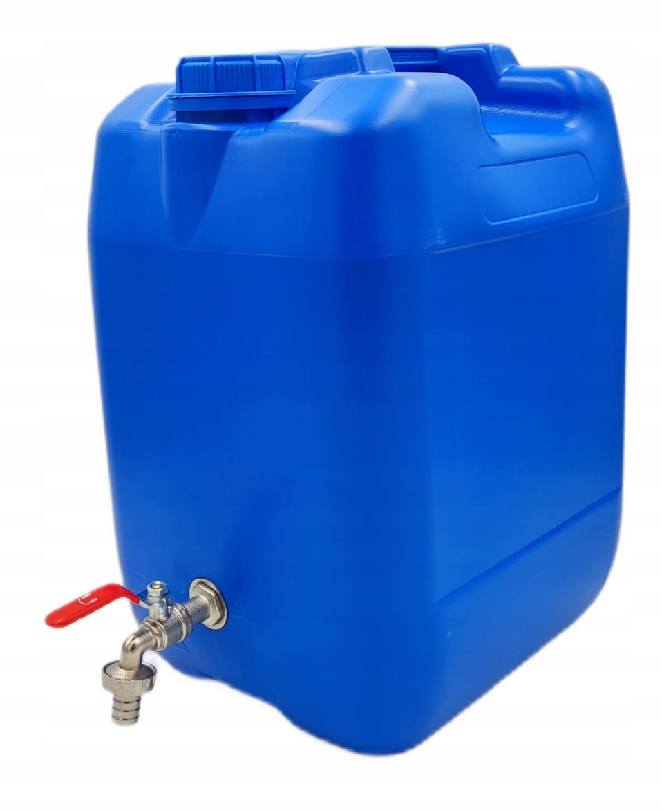 Vattendunk 20L med kran, lock, bärhandtag, plastdunk 27 x 24 x 38, 5 cm - 4