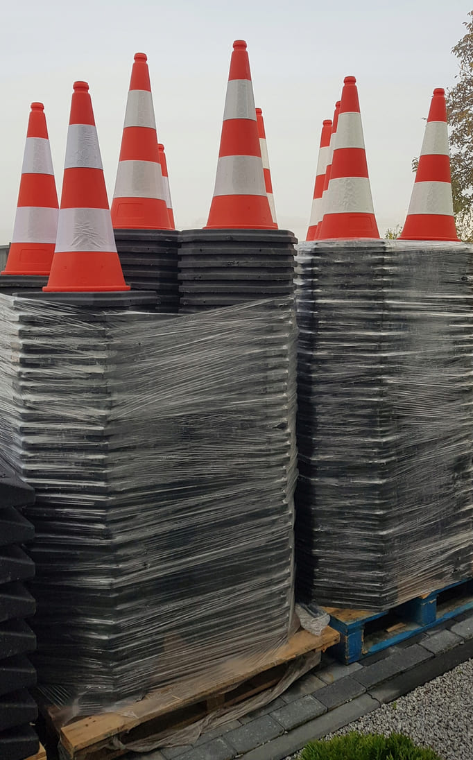Tung Trafikkon U-23 75cm Reflexhylsa Gen.3 Bas 50x50cm 4,1kg - 5